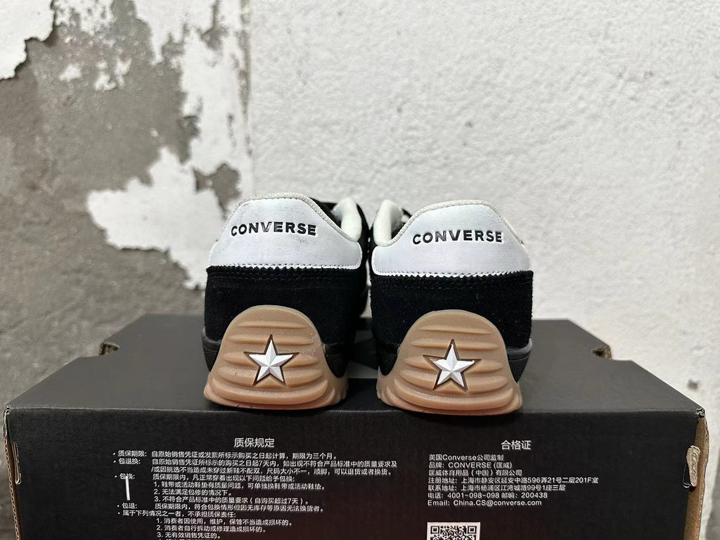 Converse Trainer-Style Sneakers in Black and White
