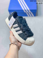 adidas Superstar Shell-Toe Sneakers Black/Gray 2607JGD766A16