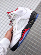 Air Jordan 5 Fire Red White Black Red Sneakers