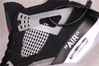 Jordan Air Jordan 4 Black Gray Red Sneakers AQ9129-412
