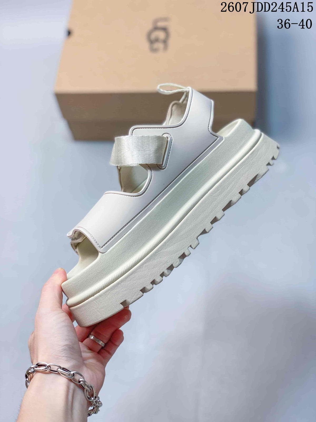 UGG GoldenGlow Women's Platform Sandals in White