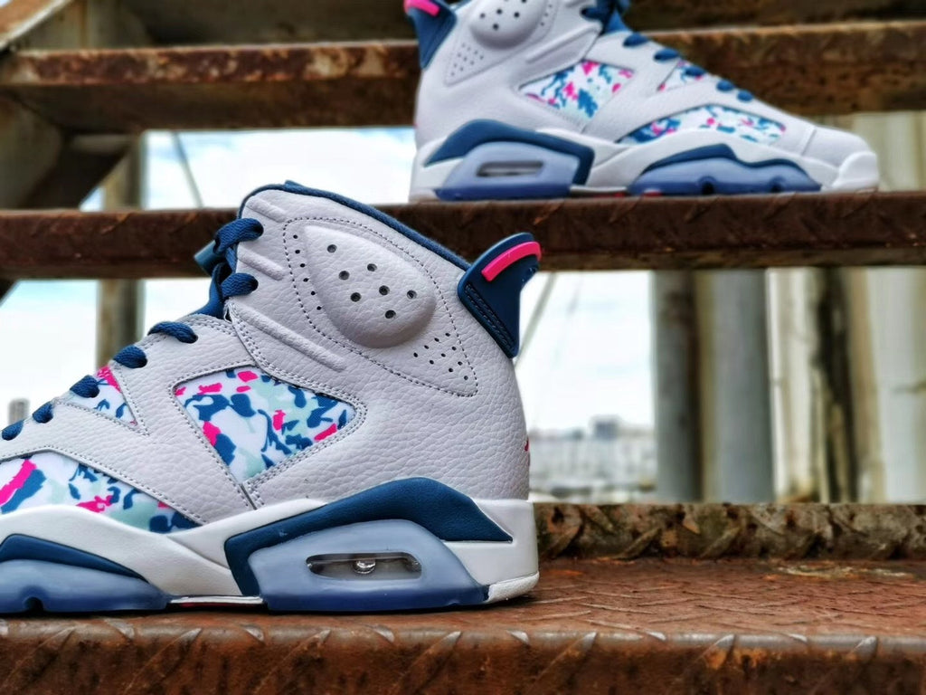 Jordan Air Jordan 6 Multicolor White Blue Pink Sneakers