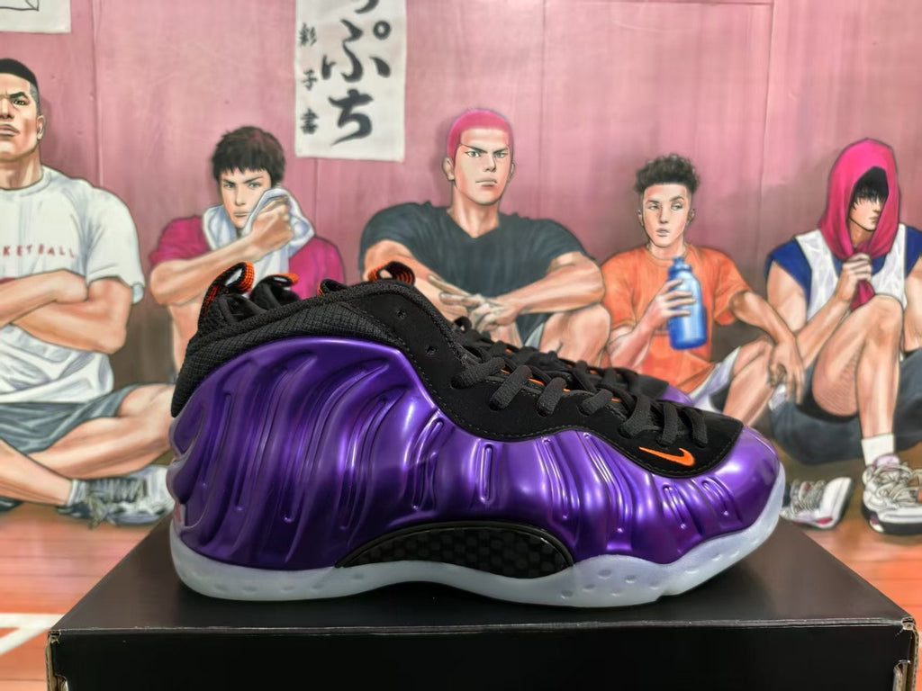 Electric Purple High-Top Sneakers with Black Accents
