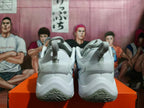 Nike Basketball Shoes in White and Silver