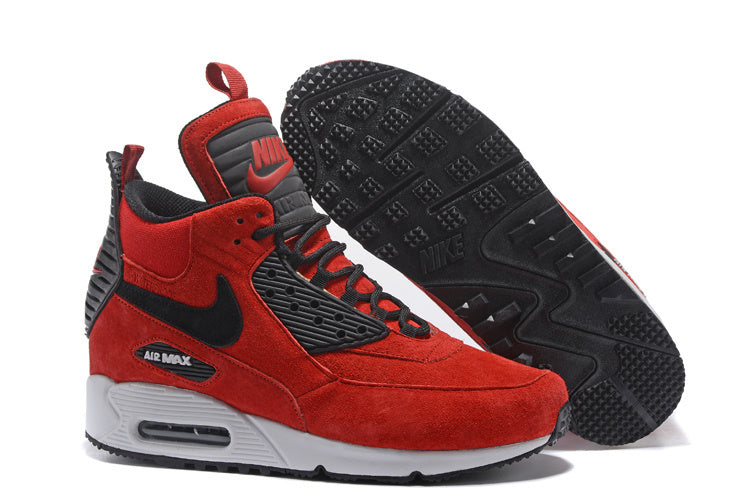 Nike Air Max 90 SneakerBoot High-Top Red Black