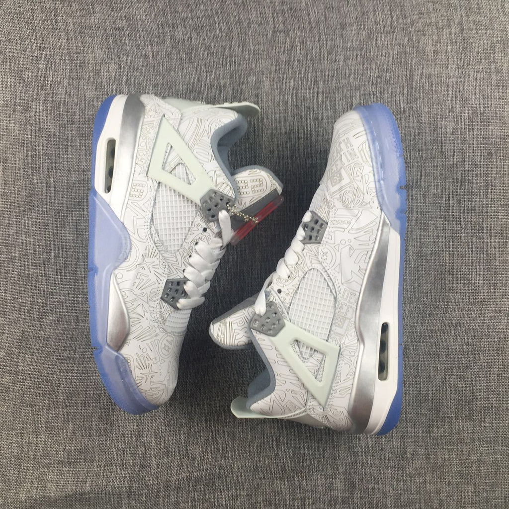 Jordan Air Jordan 4 Laser White Platinum Sneakers