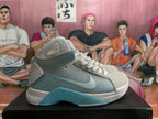 Nike Basketball Sneakers White and Blue High-Top