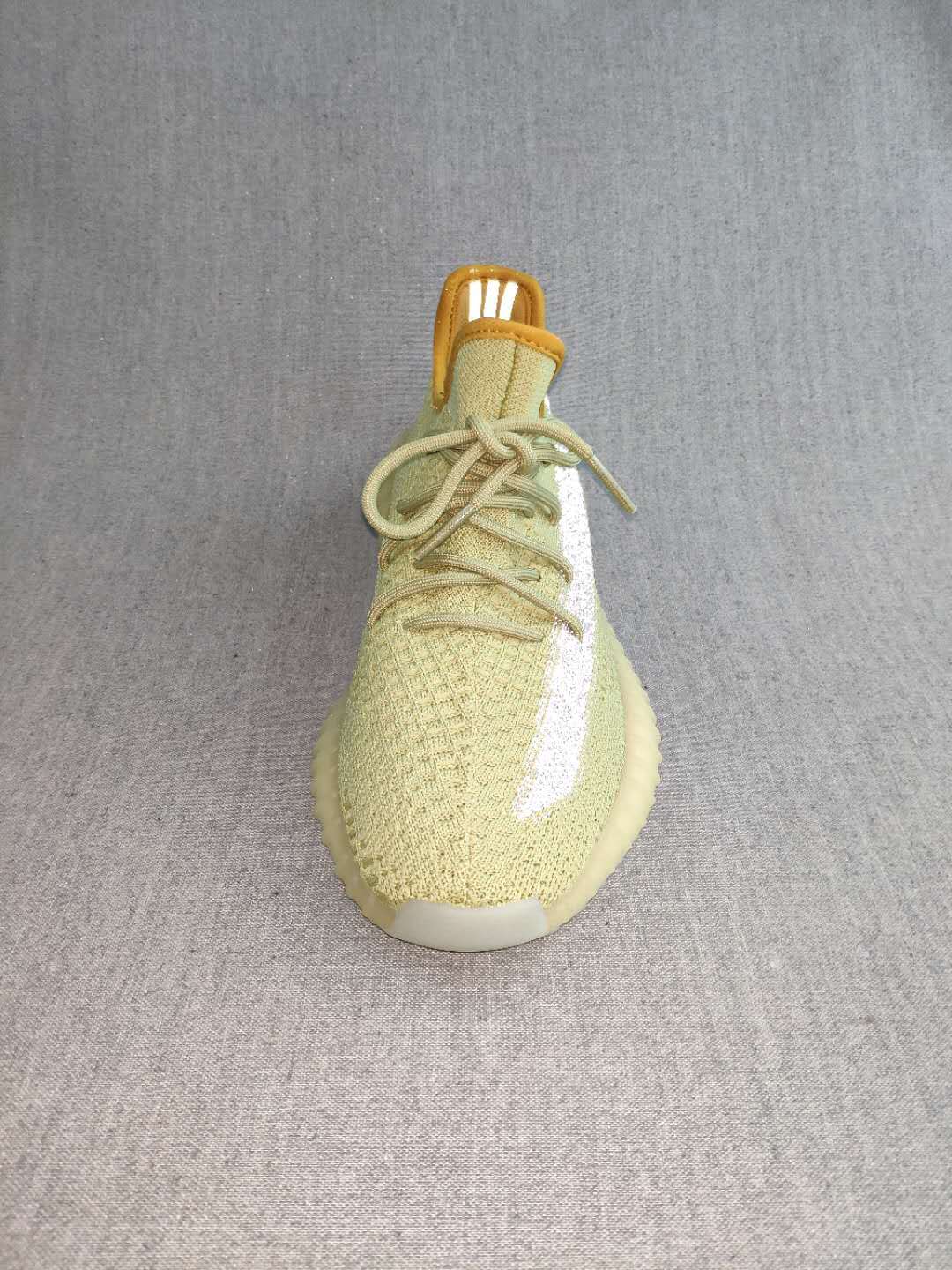 Yeezy 350 V2 Reflective Green Knit Sneakers