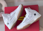 Nike HD2012 Kids Basketball Shoes, White and Gum