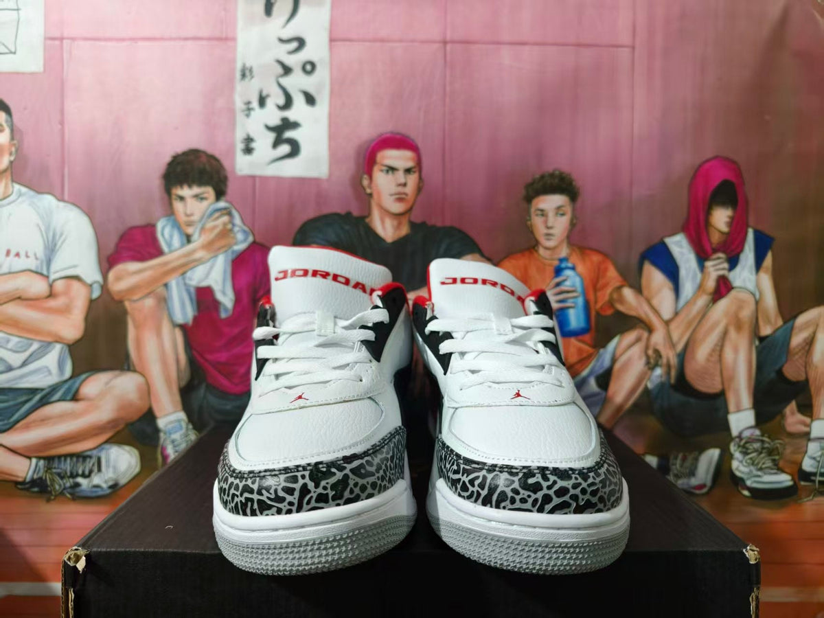 Jordan Air Jordan 3 Low White Black Red Sneakers