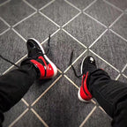 Jordan 1 High Black Red Patent Leather Sneakers