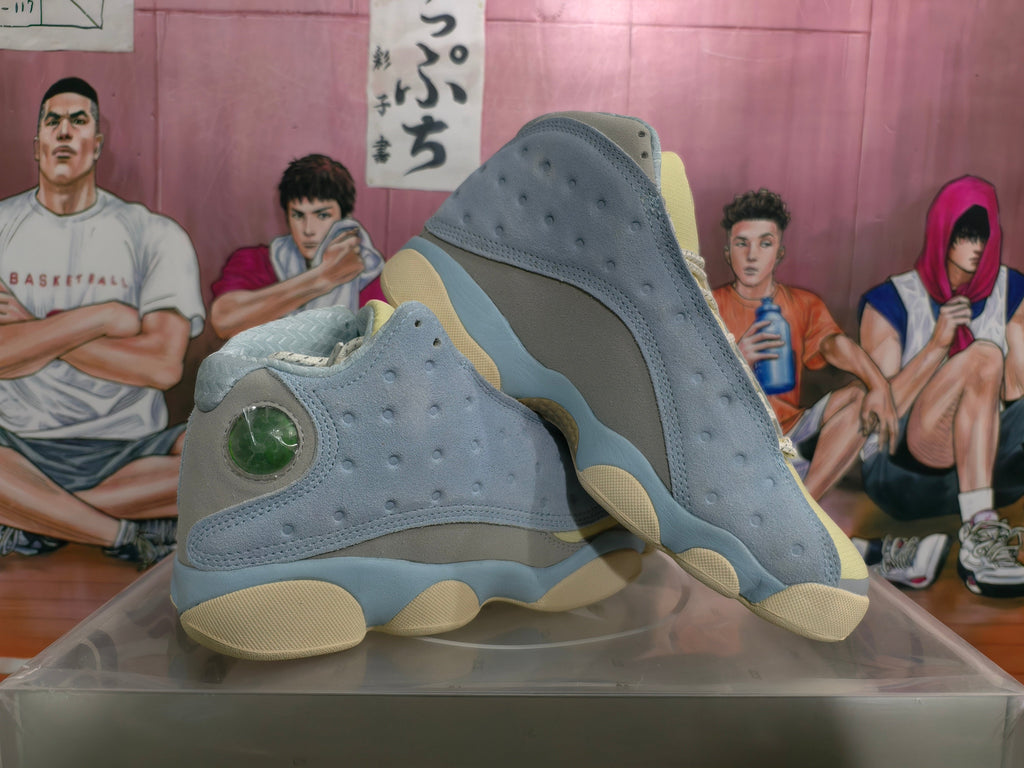 Jordan 13 High-Top Basketball Sneakers Light Blue