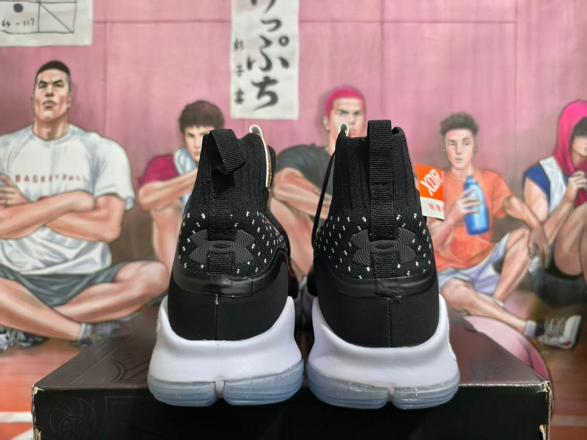 Under Armour Curry 4 High-Top Basketball Shoes, Black/White