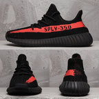 Yeezy 350 V2 SPLV-350 Black and Red Sneakers