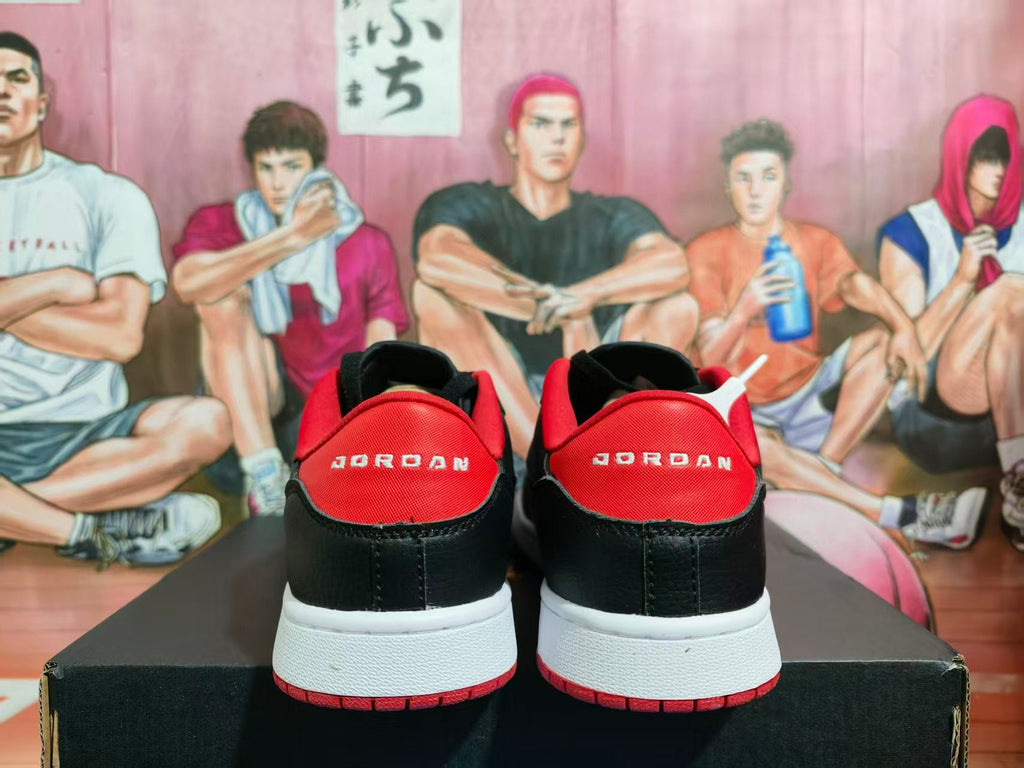Jordan Black Red Low-Top Sneakers