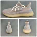 Yeezy 350 V2 Knit Sneakers Grey Pink Gum Sole