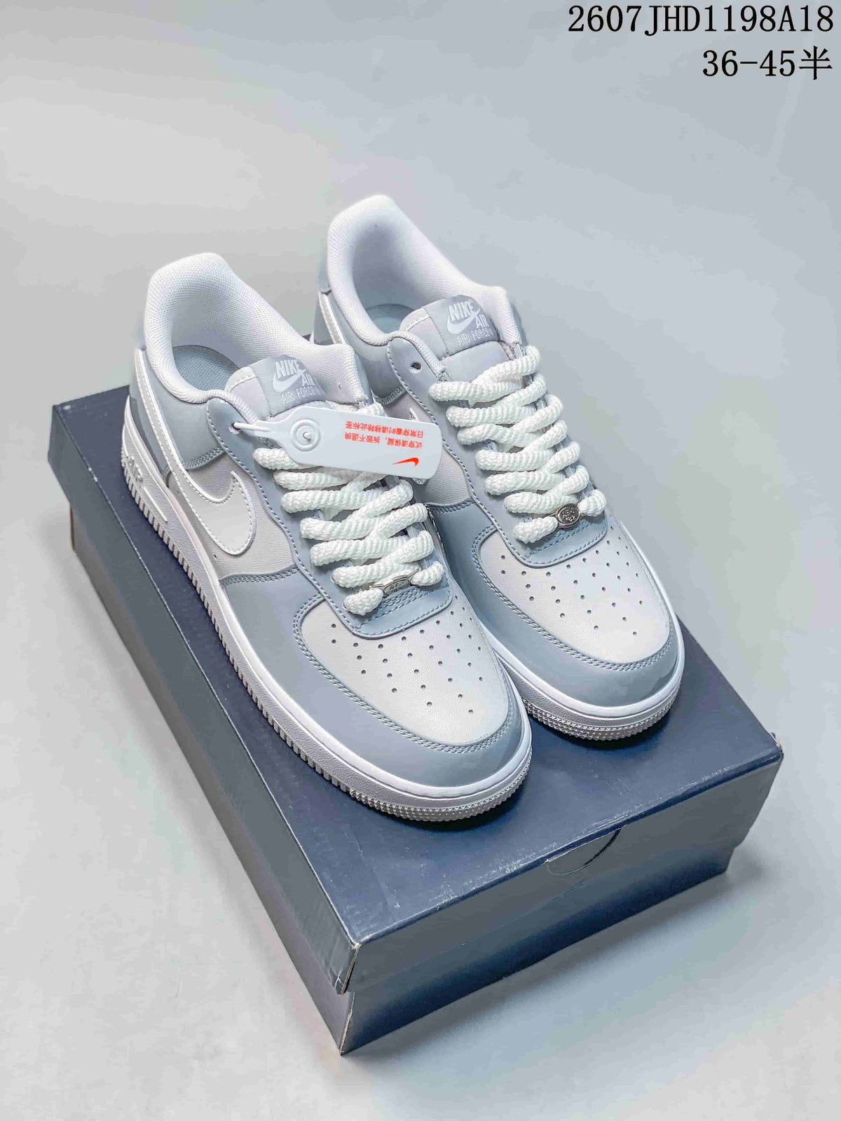 Nike Air Force 1 ’07 Low Gray White Sneakers 2607JHD1198A18