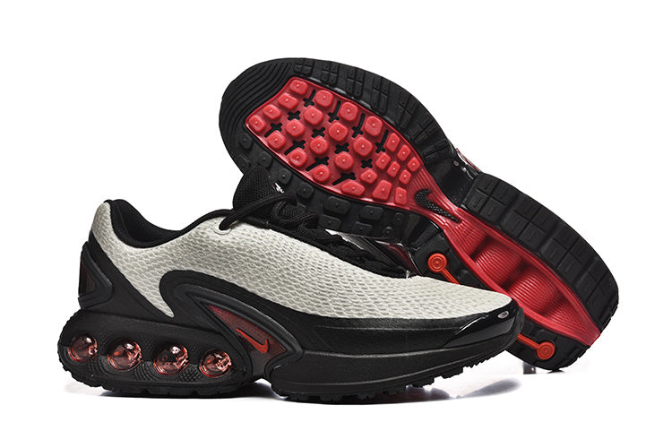 Nike Air Max DN Sneakers in Light Gray, Black and Red