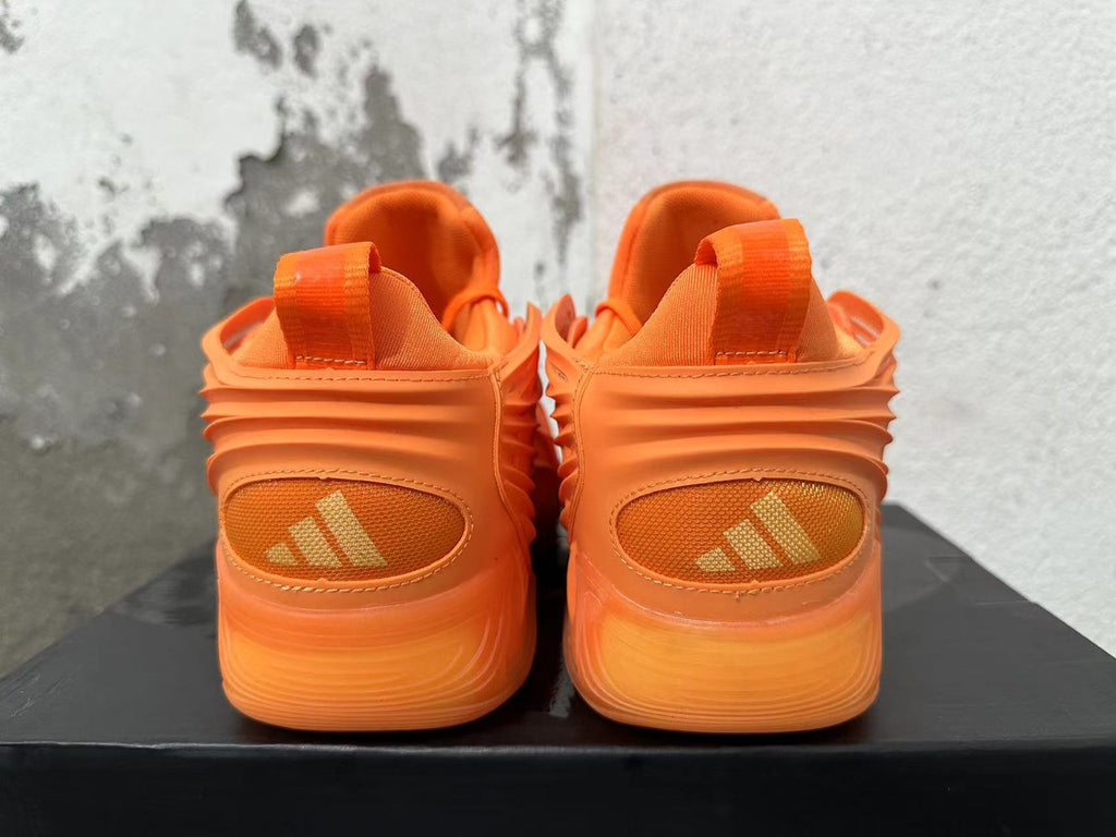 Orange Adidas Basketball Sneakers