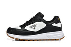 Prada Black and White Low-Top Sneakers with Gum Sole
