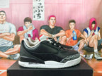 Jordan 3 Black and White Elephant Print Sneakers