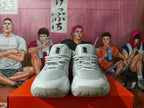 Nike Gray Basketball Shoes with Black Swoosh