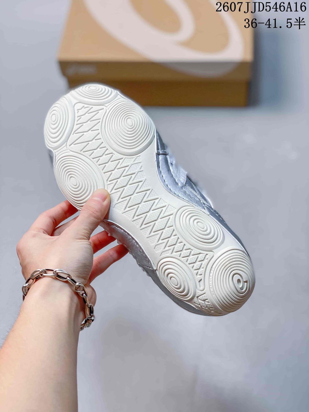 ASICS Hypersync Silver Low-Profile Retro Sneakers