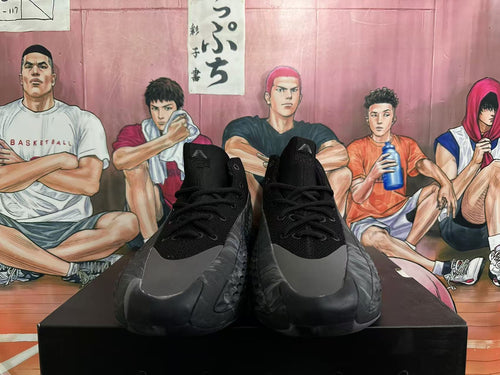 Adidas Basketball Shoes Black and Dark Gray High-Top