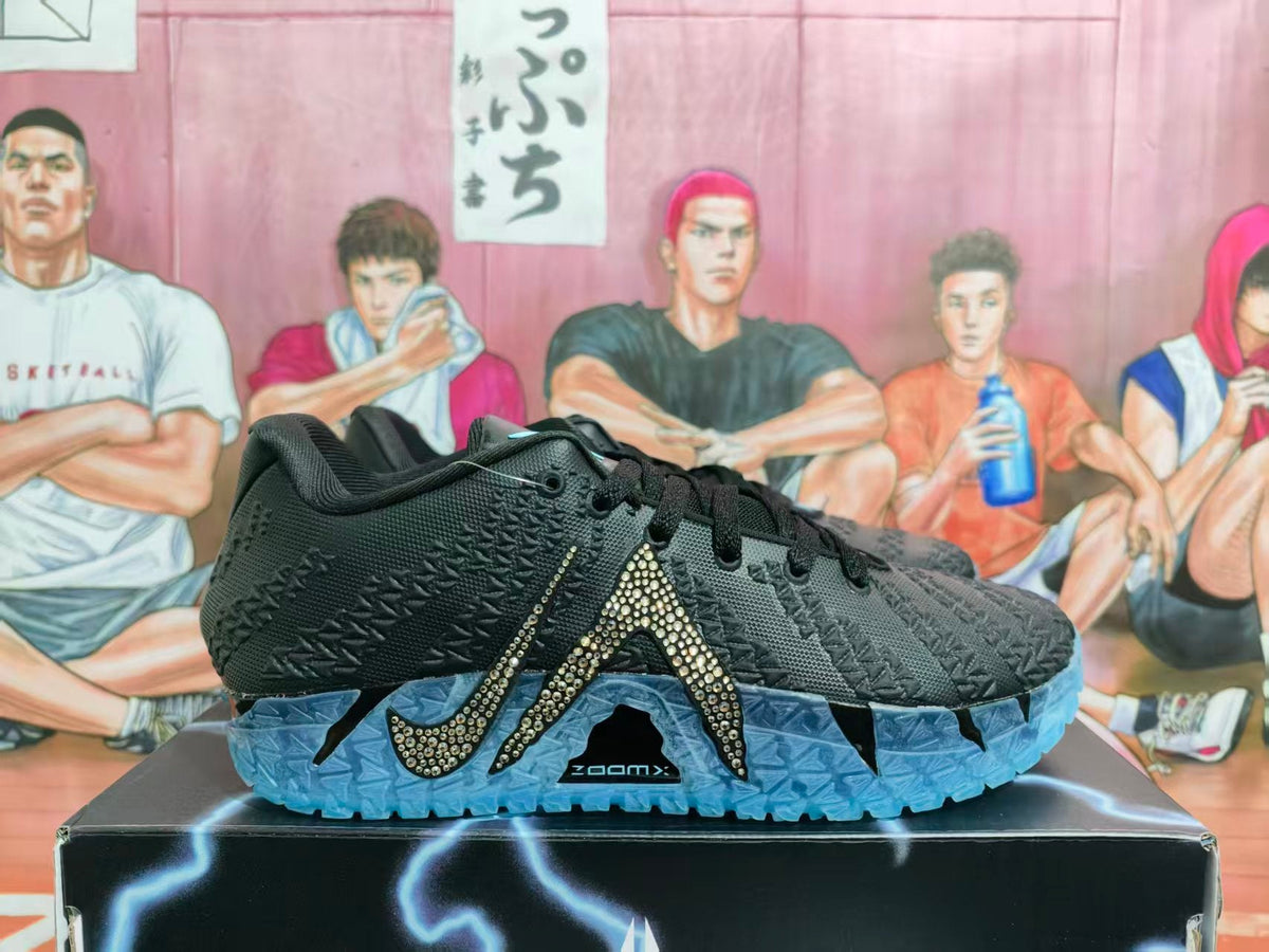 Nike Black and Blue Basketball Sneakers