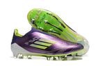 adidas F50 Laceless Firm Ground Soccer Cleats Purple Lime
