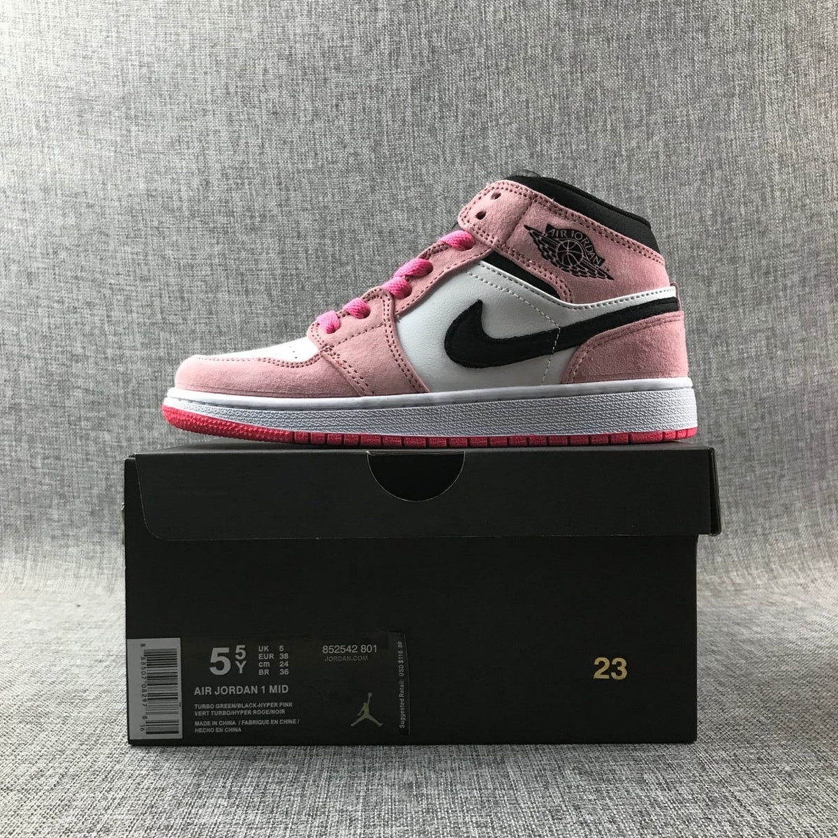 Jordan Air Jordan 1 Mid Pink White Black 852542-801
