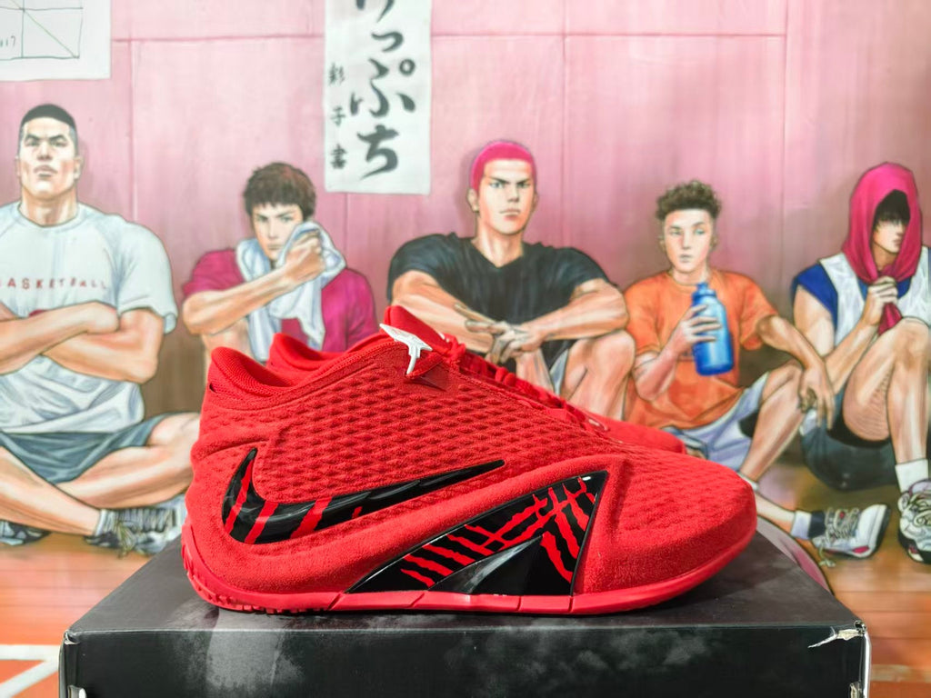 Nike Red Basketball Shoes with Black Swoosh