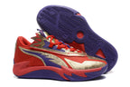 Puma ZEROS 902-1 Basketball Sneakers Red Purple Gold