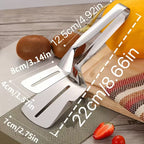 Stainless Steel Fish Spatula Tongs Non-Stick Kitchen Tool