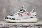 Yeezy 350 V2 Black White Pattern Sneakers
