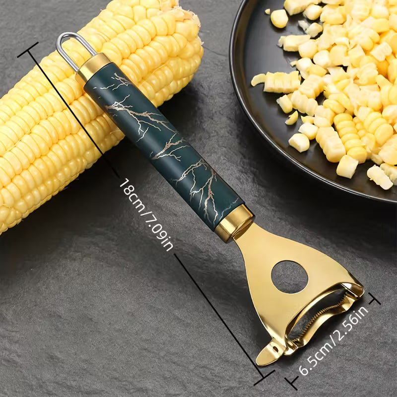 Stainless Steel Corn Stripper Peeler Thick Handle with Hook