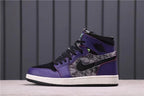 Jordan 1 Zoom Air CMFT Bayou Boys Black Purple Sneakers
