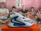 Nike Zoom White and Blue Basketball Sneakers