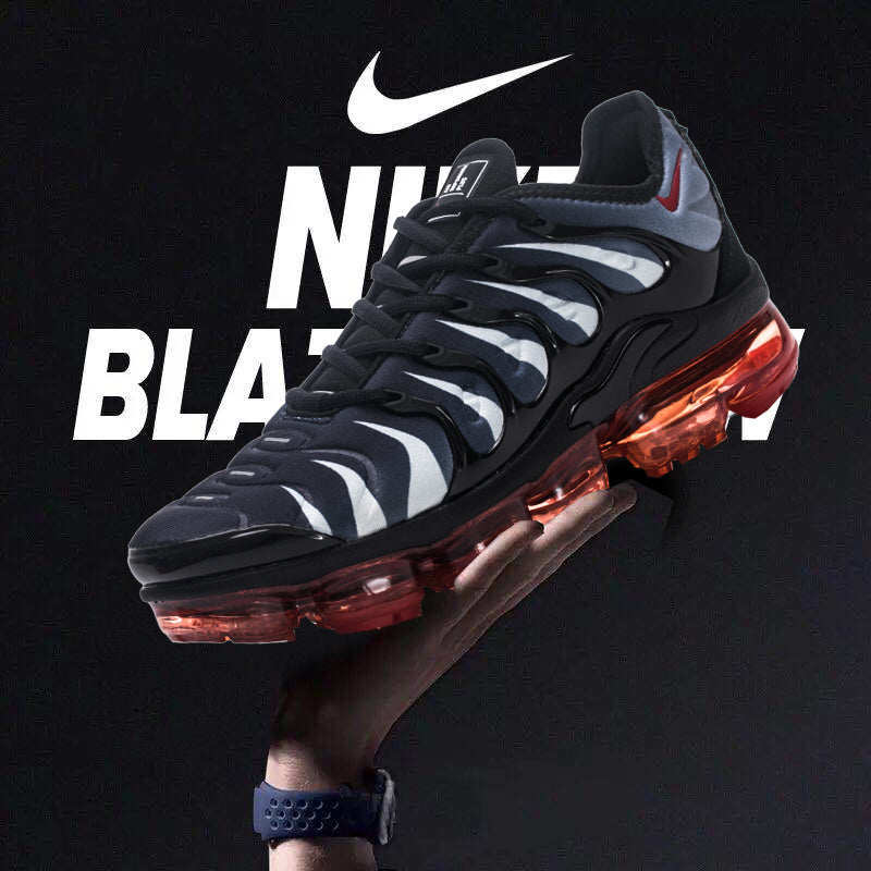 Nike Air VaporMax Plus Black Gray Red Sneakers