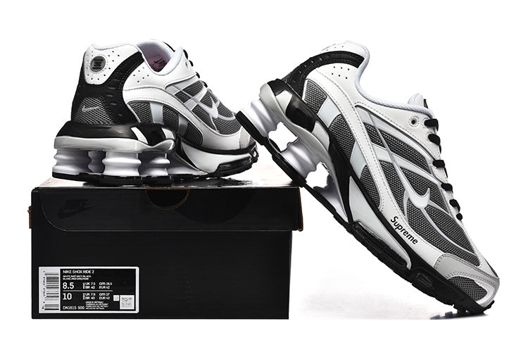 Nike Shox Ride 2 Supreme Sneakers White Black