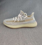 Yeezy 350 V2 Knit Sneakers in Gray and Cream