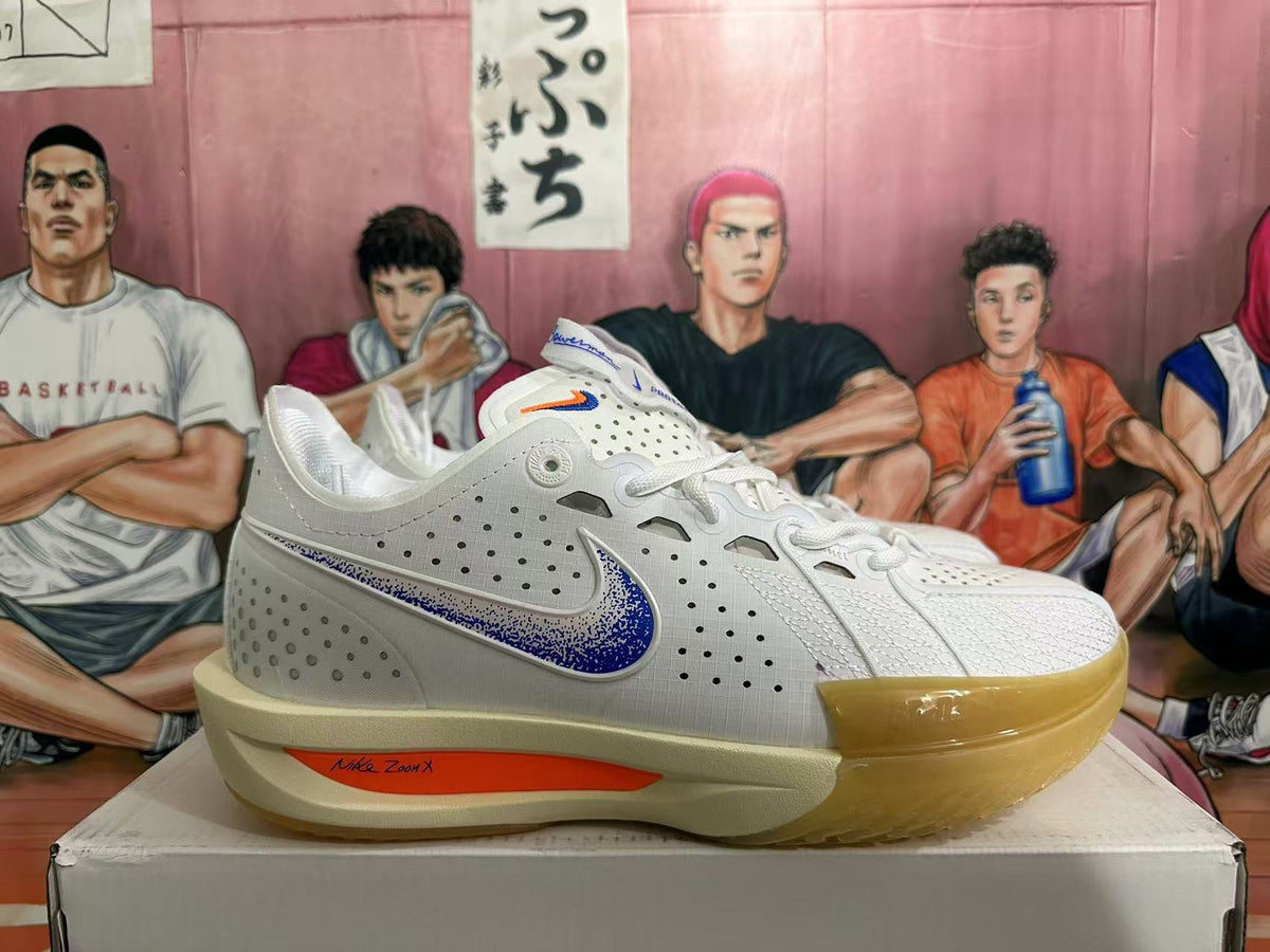 Nike ZoomX Basketball Sneakers White Blue Orange