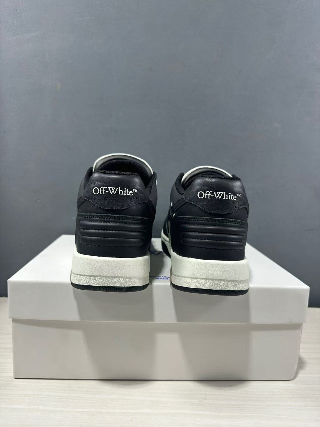 Off-White Out Of Office Low-Top Sneakers Black White OMAI89C99