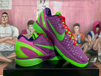 Nike Purple and Green Zoom Basketball Sneakers