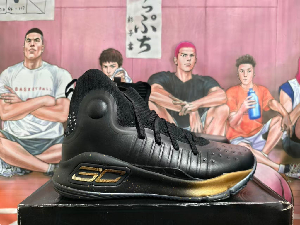 Under Armour Curry 5 Basketball Shoes Black Gold
