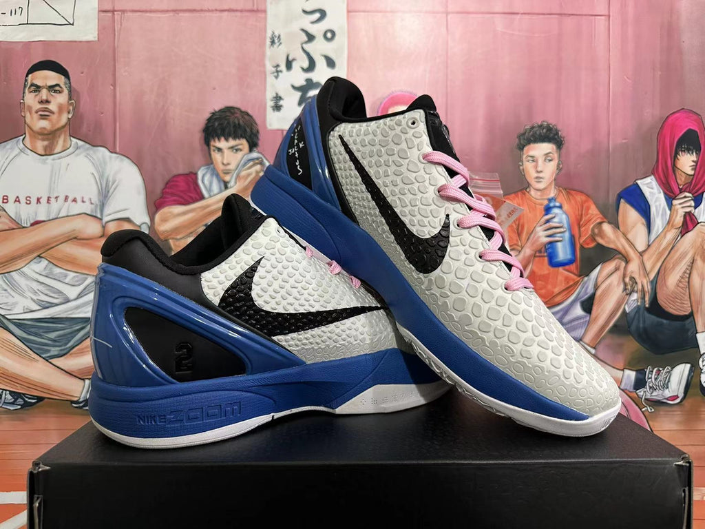 Nike Kobe 6 Protro Basketball Shoes White Blue Pink
