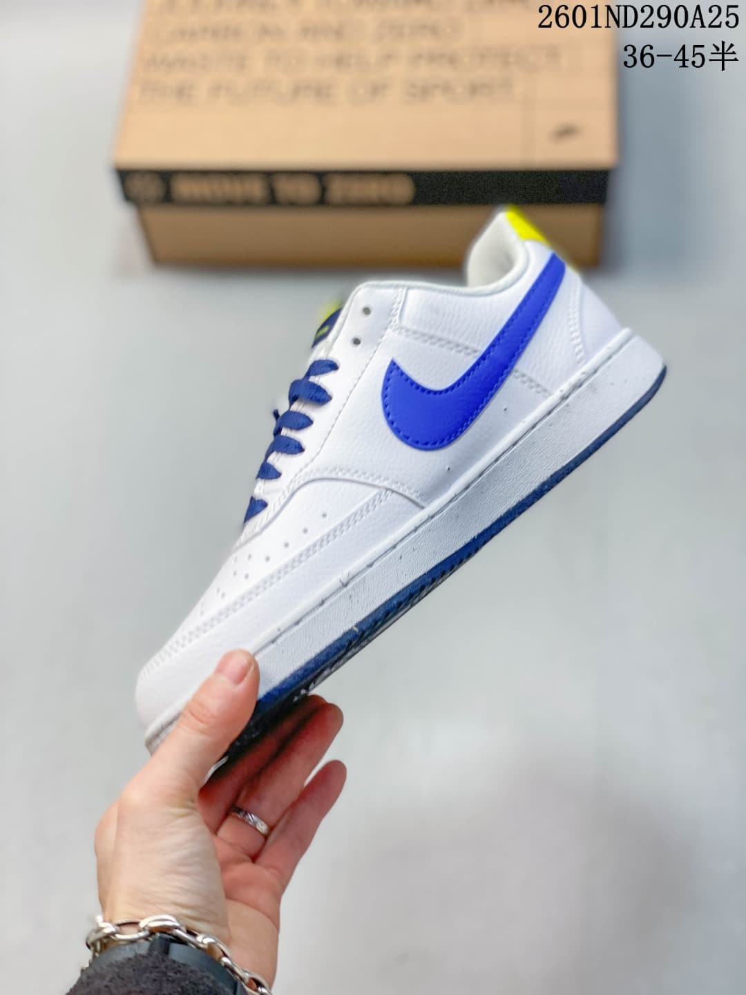 Nike Court Vision Low Sneakers White Blue Yellow 2601ND290A25
