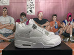 Jordan 4 White Silver High-Top Sneakers