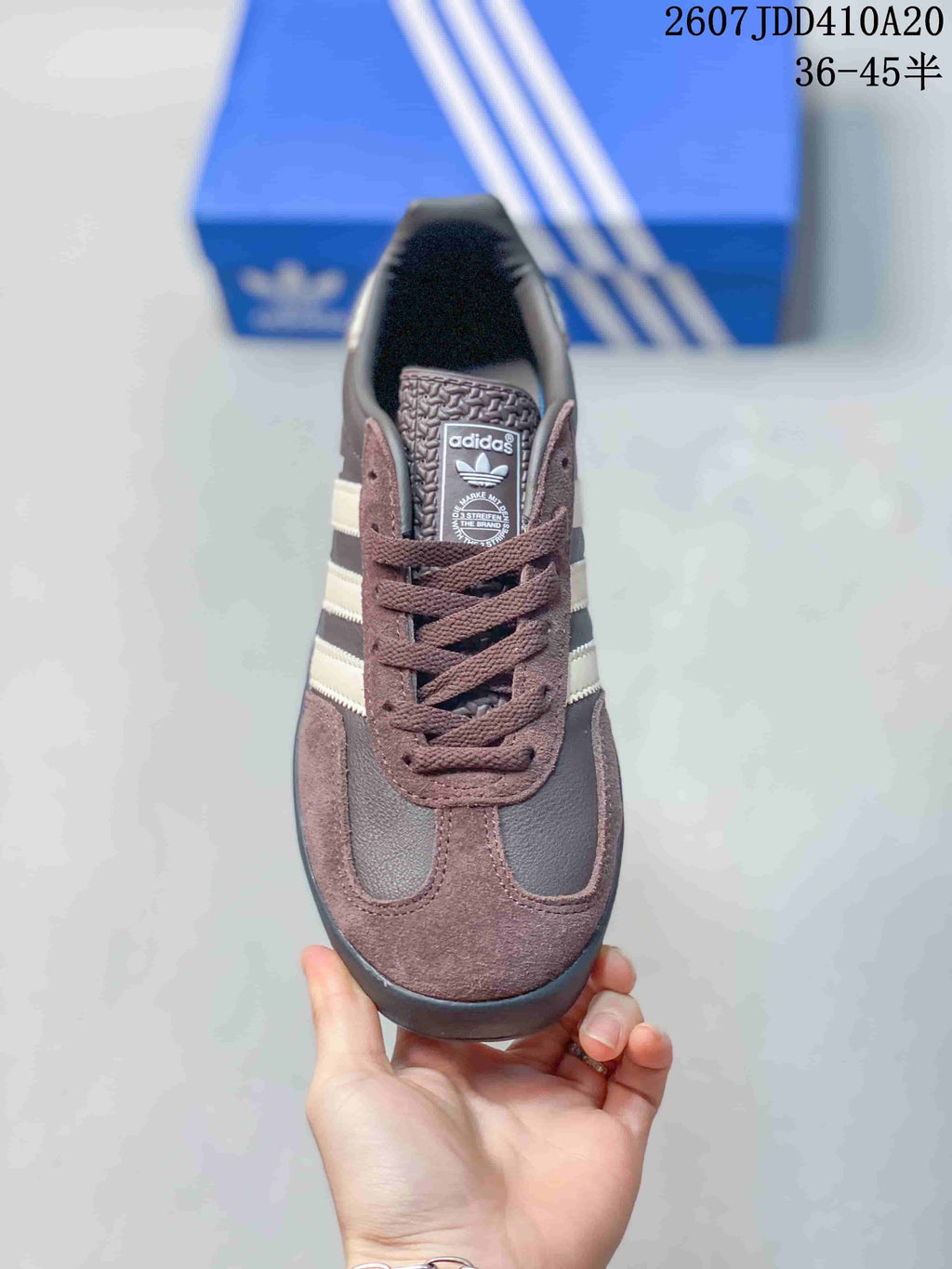 Adidas Gazelle Sneakers Brown Cream Black 2607JDD410A20