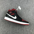 Jordan Air Jordan 1 Mid Black Red Sneakers 554724-020